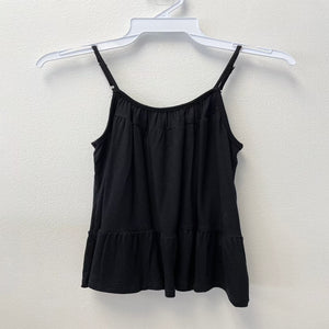 Black flowy tank top shirt with adjustable straps